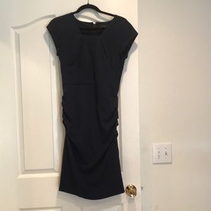 BCBG MAXAZRIA navy fitted dress